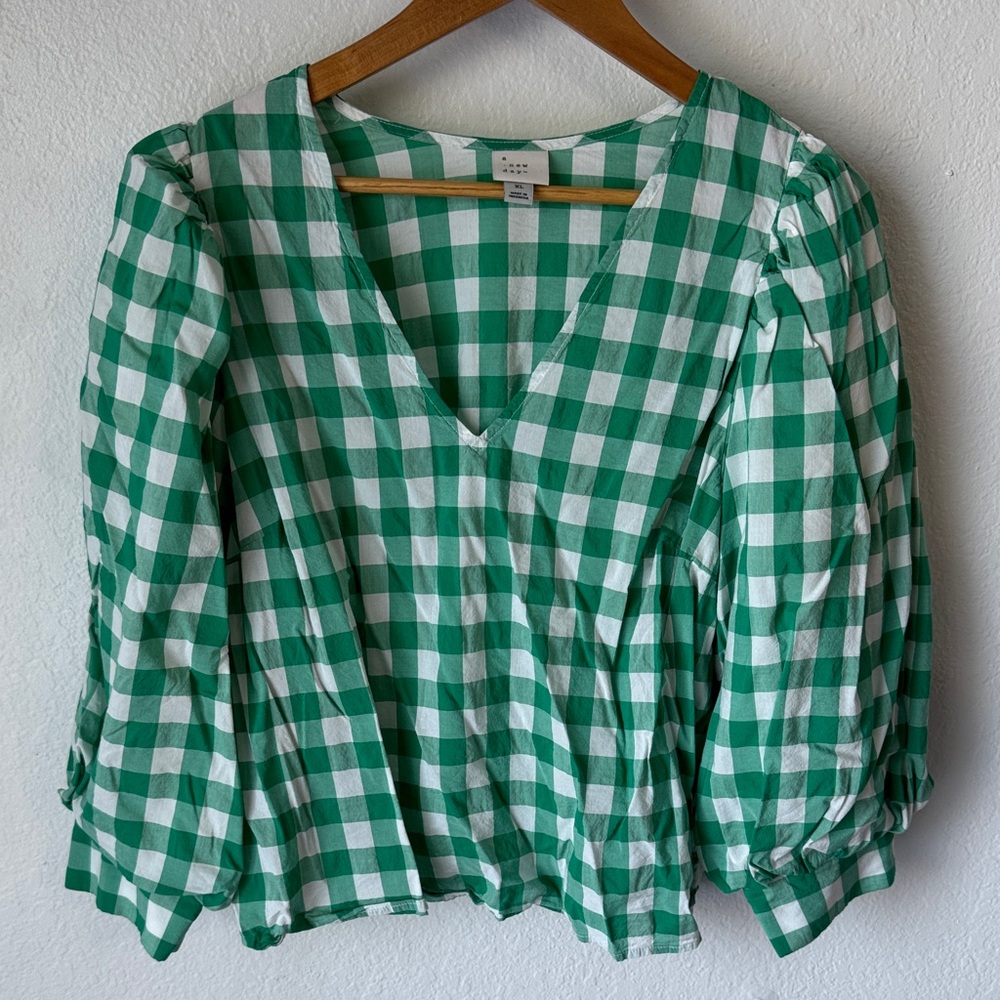 A New Day Gingham Top